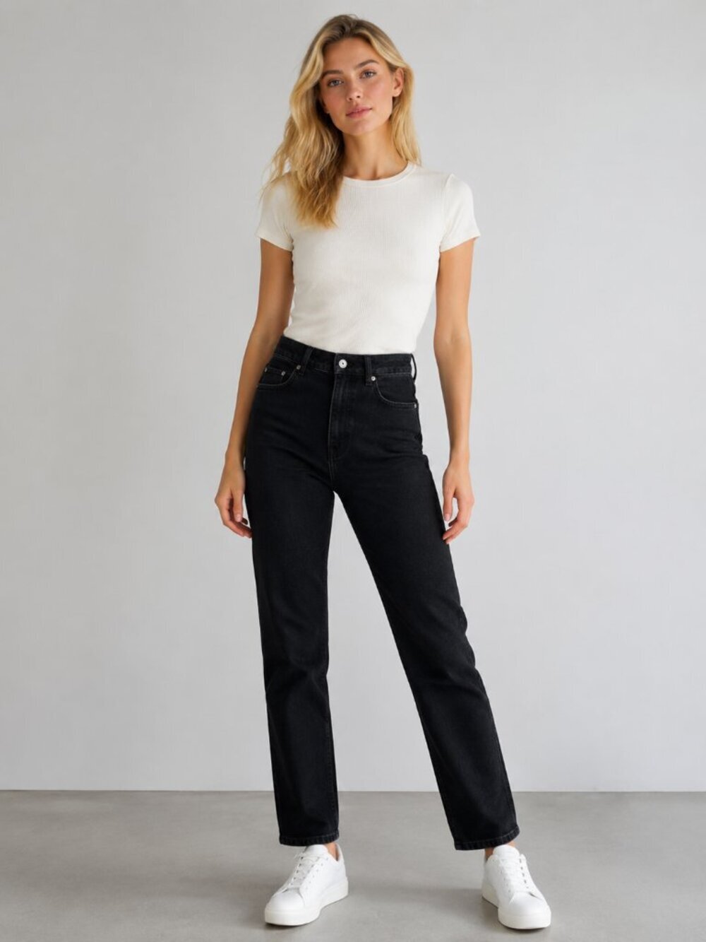 2/$30 ZARA High Rise Skinny Jeans 4 Rinsed Black Five-Pocket Ankle #7271